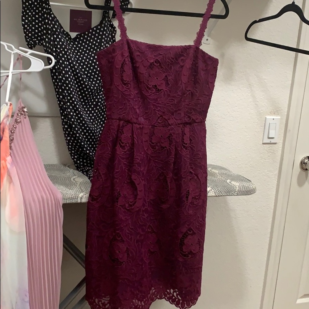 Lace purple dress